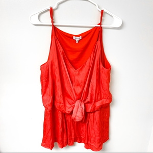 Bird Faux‎ Tie Front Top